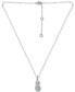 ფოტო #1 პროდუქტის Cubic Zirconia Pineapple Pendant Necklace in Sterling Silver, 16" + 2" extender, Created for Macy's