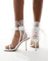 South Beach bridal ruffle pearl embellished sock anklets