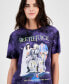 ფოტო #3 პროდუქტის Juniors' Beetlejuice Halloween Graphic Crewneck Tee