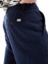 Фото #3 товара Selected Homme slim tapered linen mix trouser in navy