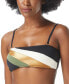 Фото #1 товара Vince Camuto 299133 Womens Colorblocked Bandeau Bikini Top Size Large