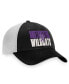 Фото #4 товара Men's Black, White Northwestern Wildcats Stockpile Trucker Snapback Hat