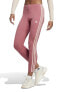 Фото #1 товара Леггинсы Adidas ESSENTIALS 3 полоски с высокой посадкой для женщин - розовые
