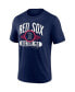 Фото #3 товара Men's Heathered Navy Boston Red Sox Badge of Honor Tri-Blend T-shirt