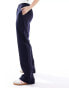 Pieces wide leg pull on trouser in navy