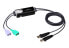 Фото #1 товара ATEN 2-Port USB Boundless Cable KM Switch - 1.8 m - USB - USB - Black - USB - 2 x USB Type A