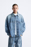 Denim overshirt with pockets