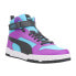 Фото #2 товара Puma Rbd Game Energy High Top Mens Blue, Purple Sneakers Casual Shoes 39512901