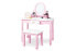 Фото #1 товара Детский гримо-столик Pinolino Jasmin, с зеркалом, 1 ящиком, 1 полкой, 1 столиком, в комплекте с табуретом, розовый и белый.