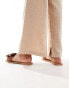 Фото #4 товара ASOS DESIGN Fifi woven mule flat sandals in tan