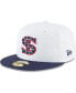 Фото #1 товара Men's White Chicago White Sox Cooperstown Collection Wool 59FIFTY Fitted Hat