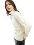 Фото #1 товара Barbour Woodlane chunky cable knit jumper in off white