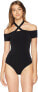 BCBGeneration Women's 180197 Halter Neck Off The Shoulder Bodysuit Size M