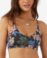 Фото #1 товара Women's Matira Printed Tropical Strappy Bikini Top