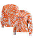 ფოტო #2 პროდუქტის Women's Orange Clemson Tigers Tie-Dye Long Sleeve T-shirt