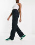 Фото #8 товара Hollister utility baggy cargo trousers in black