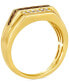 ფოტო #5 პროდუქტის Men's Chocolate Diamond & Nude Diamond Three Row Ring (5/8 ct. t.w.) in 14k Gold