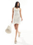 Фото #7 товара 4th & Reckless fleur open knit corsage dress in cream