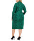 Фото #9 товара Plus Size Floral-Print Twist-Front Dress
