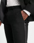 Topman skinny tux suit trousers in black