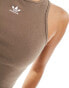 Фото #6 товара adidas Originals rib tank top in brown