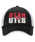 Фото #4 товара Men's Black, White Utah Utes Stockpile Trucker Snapback Hat
