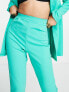 Фото #3 товара ASOS DESIGN jersey tapered suit trousers in green