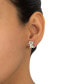 ფოტო #2 პროდუქტის Clear Pave Crystal Cat Stud Earrings set in Sterling Silver