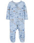 Фото #2 товара Baby Dinosaur Zip-Up PurelySoft Sleep & Play Pajamas 9M