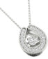 ფოტო #2 პროდუქტის Diamond Horseshoe 18" Pendant Necklace (1/4 ct. t.w.) in 10k White Gold
