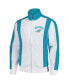 ფოტო #3 პროდუქტის Men's White/Aqua Miami Dolphins Nolan Full-Zip Track Jacket