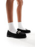 New Look Wide Fit suedette chunky loafer in black