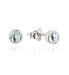 Fine silver stud earrings with topaz TOPAGUP2716