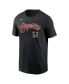 ფოტო #3 პროდუქტის Men's Randy Johnson Black Arizona Diamondbacks City Connect Name and Number T-shirt