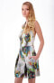 Фото #2 товара Alberto Makali 155669 Women's Floral Romper Sleeveless Green / White Sz. Medium