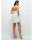 Фото #2 товара Women's Pearl & Sequin Floret Strapless Mini Dress