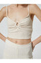 Топ Koton Thin Strap Crop Heart Neck Window