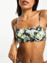 Фото #1 товара Weekday Aura bandeau bikini top in bliss lime exclusive to ASOS