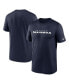 Фото #2 товара Men's College Navy Seattle Seahawks Legend Wordmark Performance T-shirt