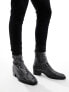 AllSaints Bonham leather boots in snake