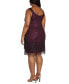 Plus Size Hand-Beaded Fringe Shift Dress