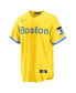 Фото #3 товара Men's Gold, Light Blue Boston Red Sox City Connect Replica Jersey