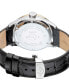 ფოტო #3 პროდუქტის Men's Giromondo Black Leather Watch 42mm