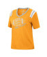 Women's Heathered Tennessee Orange Tennessee Volunteers 15 Min Early Football V-Neck T-shirt