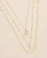 ფოტო #3 პროდუქტის Triple Layered Crystal Detailed Women's Necklace