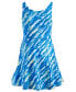 Big Girls Tie-Dyed Flounce Active Dress, Created for Macy's