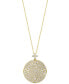 Фото #1 товара EFFY® Diamond Flower Pavé Disc 18" Pendant Necklace (1-1/3 ct. t.w.) in 14k Gold