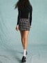 Miss Selfridge ponte mini skort in black check