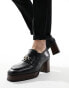 Фото #1 товара ASOS DESIGN loafers in black leather with natural sole