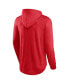 ფოტო #4 პროდუქტის Men's Red Wisconsin Badgers Photo Finish Hoodie Long Sleeve T-shirt